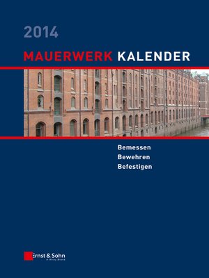 cover image of Mauerwerk-Kalender 2014
